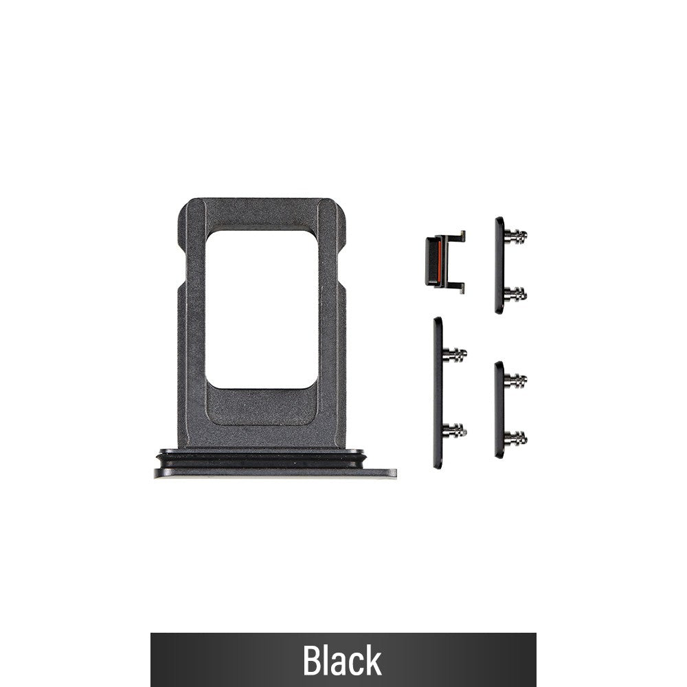 Single SIM Card Tray and Side Button for iPhone 11 Pro / 11 Pro Max-Black (Not for AU) Single SIM Card Tray and Side Button for iPhone 11 Pro / 11 Pro Max-Black (Not for AU)